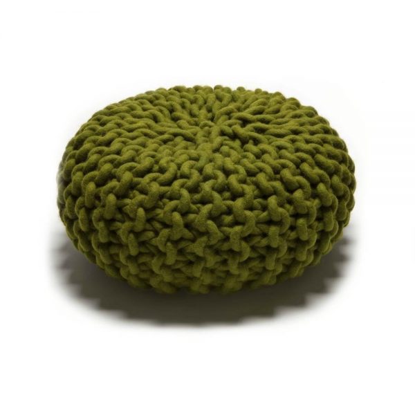 Urchin knitted pouf by Christien meindertsma, thomas Eyck.