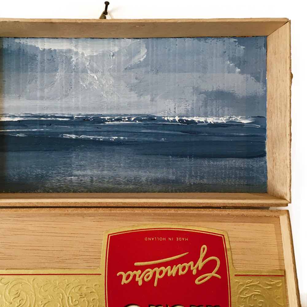 Seascape boxpainting by Esther van der Eerden, dutch sea painting.